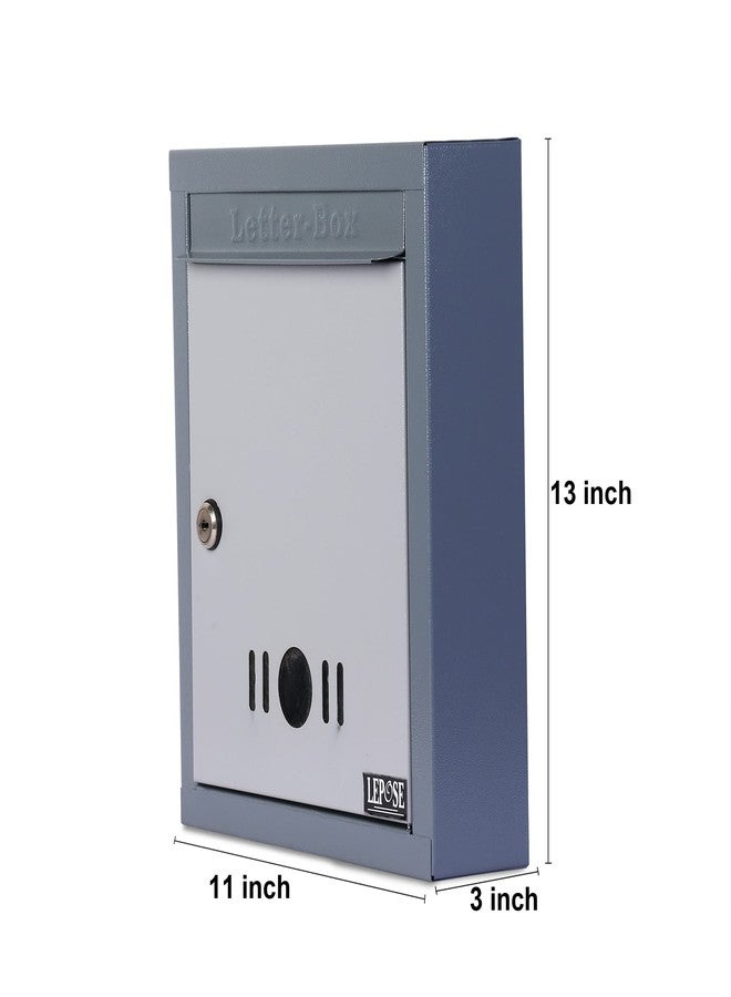 Lepose Sai Metal Letterbox/Mailbox (Grey) - Image 4